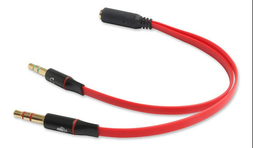 4 Cable 2 En 1 Para Microfono Con Auricular Para Pc Lapto