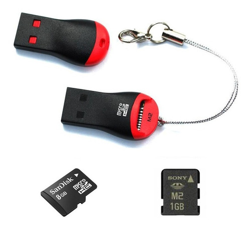 6xlector De Memoria Micro Sd Adaptador Usb Tipo Pendrive 2.0