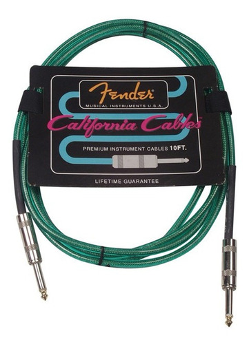 Cable Fender California Para Guitarras 10 Ft 