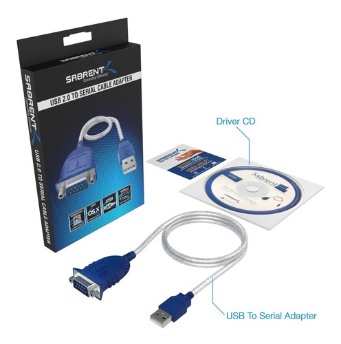 Cable Usb A Serial Sabrent Db-9 Rs-232 Certificado Fiscal