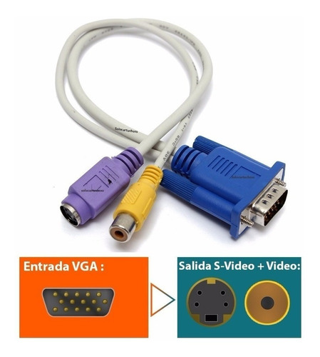 Cable Vga A Super Video S-video Rca Pc A Tv