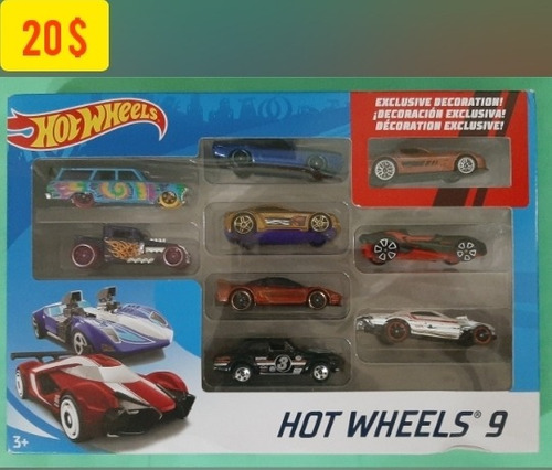 Carritos Hotwheels Paquete De 9 Originales