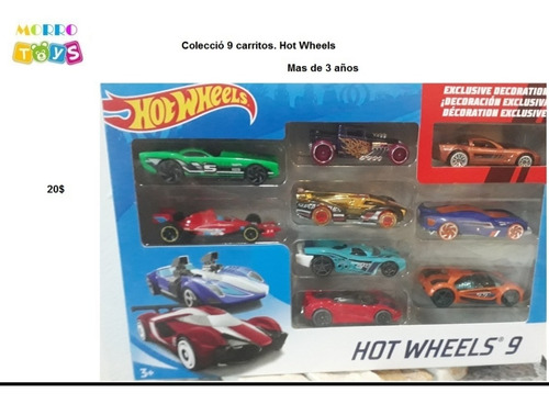 Colección 9 Carritos Hot Wheels