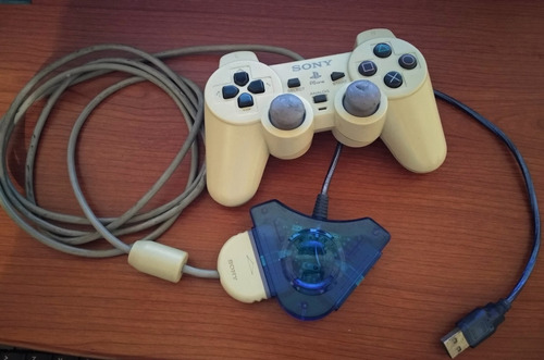 Convertidor Playstation A Usb + Control Original