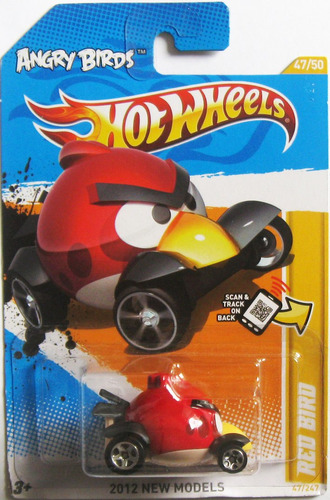 Hot Wheels, Angry Birds Minion Pig - Red Bird, Escala 1/64