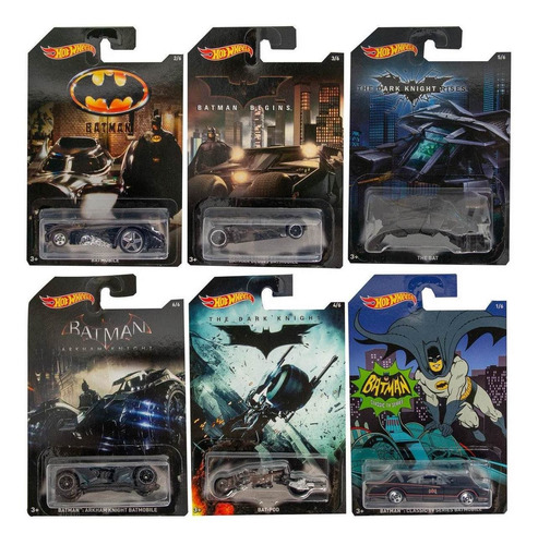 Hot Wheels Batman 6pcs Coleccion Completa