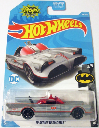 Hot Wheels  Batman Tv Series Batmobile 1/64 Mide 7,5 Cm.