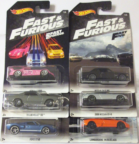 Hot Wheels  - Fast & Furious - Rápido Y Furioso, Los 6.