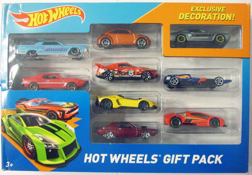 Hot Wheels Paquete De 9 Carritos, Escala 1/64.