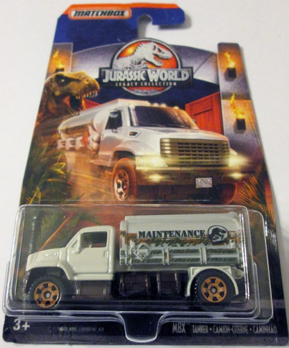 Matchbox Jurassic World Camión Cisterna E:1/64 Mide 7,5 Cm.