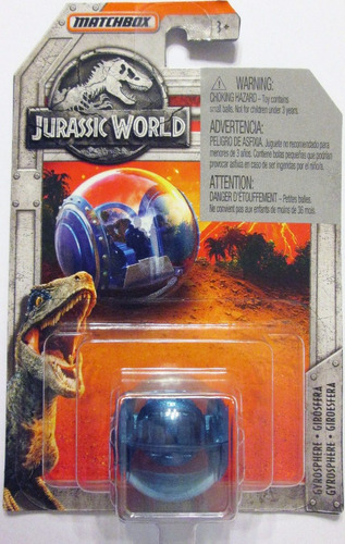 Matchbox Jurassic World Giroesfera Escala 1/64 Mide 3 Cm