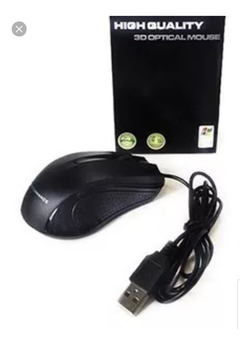 Mouse 3d Optico Color Negro Excelente Calidad Conexion Usb