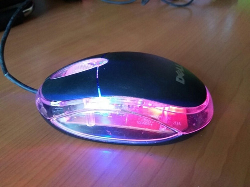 Mouse Dell Optico Usb Con Luz Led Alambrico