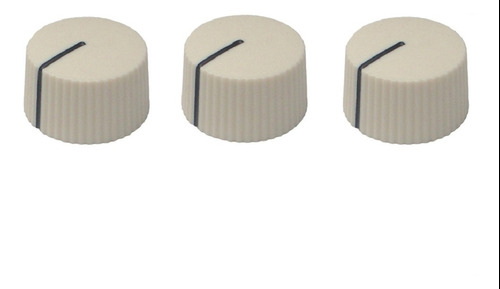 Perillas Estriadas Parapedales Set De 3 Kn- White