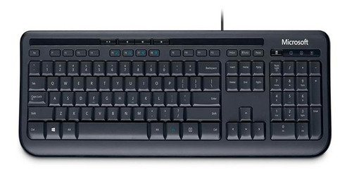 Teclado Microsoft 600 Alámbrico Usb Negro Con Garantia