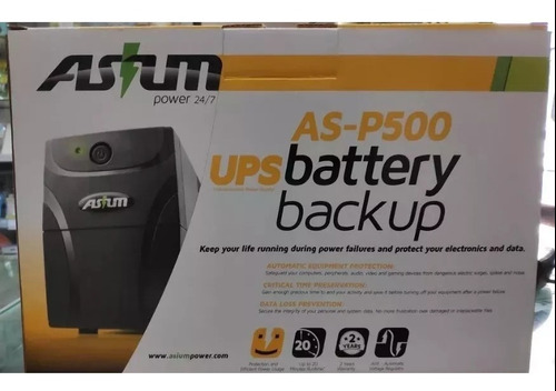 Ups Interactivo 450va Asium As-p500 Para Pc Impresora Lapto