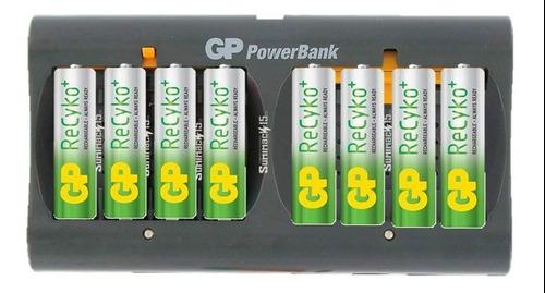 Cargador Con 8 Baterias Recargables Aa 2100mah Gp Recyko