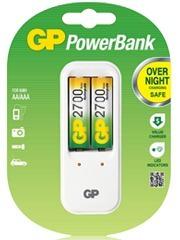 Cargador Gp Mini Power Bank Pb410 Aaa Incluye 2 Aa 2700mah