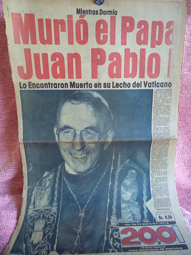 Cuando Murió El Papa Juan Pablo Primero En 
