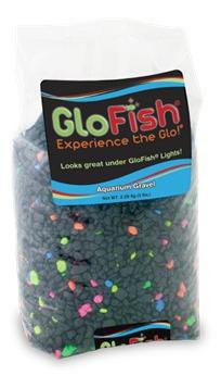 Glofish Grava 5lb Decorativa Acuarios Negra Con Flourescente