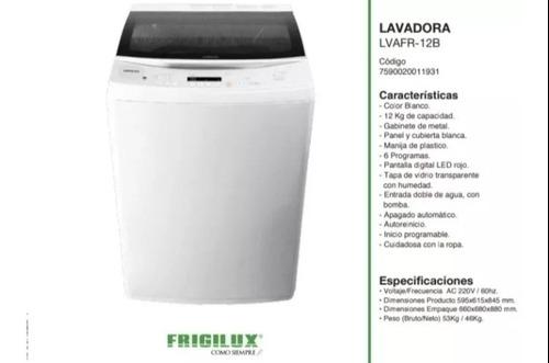 Lavadora Automática 12kg Frigilux Con Garantía Gris O