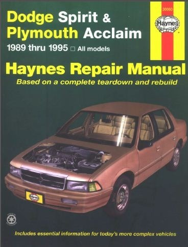 Manual De Reparaciones Dodge Spirit Y Le Baron Haynes