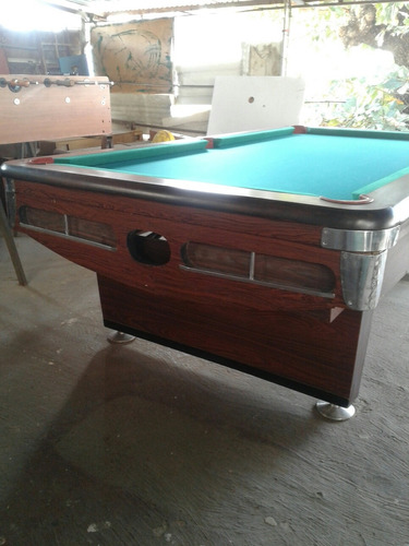 Mesa De Pool Lusitano Caoba Y Formica.8' Pizarras Italianas