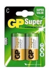 Pila Bateria Alcalina C Gp Jueguetes Linterna X2 Blister
