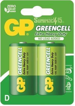 Pilas Tipo D Gp Greencell Blister De 2 Pack 3 Blister
