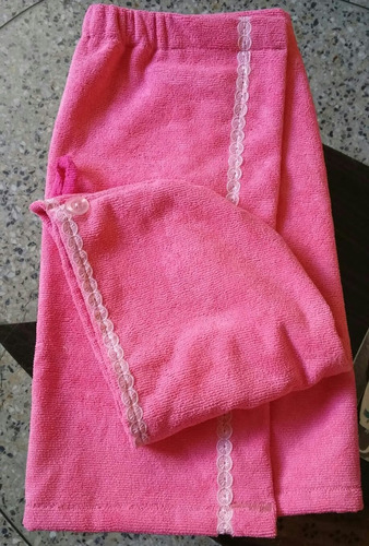 Set De Bata De Baño De Niña Con Gorro Talla 9 Meses