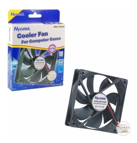3 Fan Cooler Para Pc 8 Cm 8 X 8 Nycetek Ncf-88-bk Negro Ccc