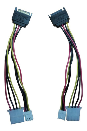 Cable Corriente Sata Macho A Molex Ide Hembra Pc