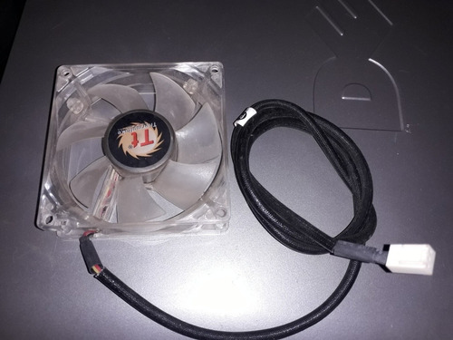 Fan Cooler 8cm Led Transpatente Thermaltake Azul Case Pc