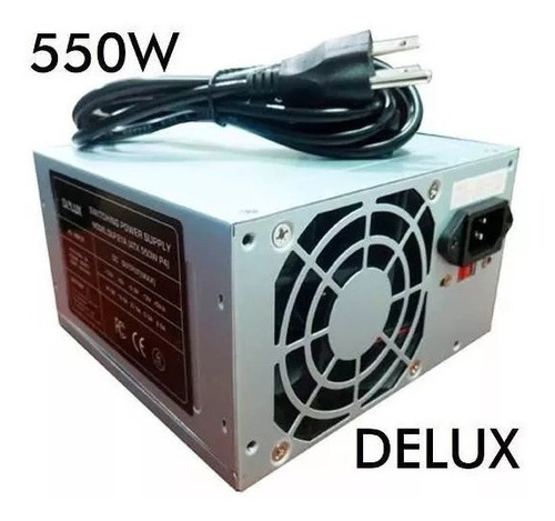 Fuente De Poder 550 Watts Atx Marca Delux Computador