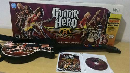 Guitarra + Juego Guitar Hero Aerosmith Wii