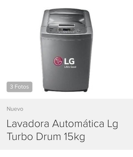 Lavadora Automática Lg Turbo Drum 15kg