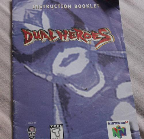 Manual De Juego Nintendo 64 Dual Heroes. 150mil Bs