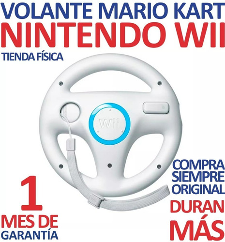 Volante Original Mario Kart Blanco Nintendo Wii (6v)