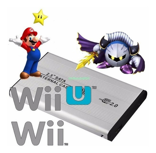Wow!! Disco Duro Externo De 320gb Con Juegos Para Wii