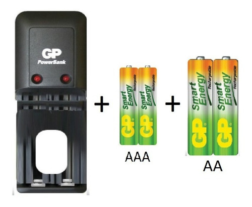 2 Cargadores Gp Smart Energy + Aa/ + Aaa/