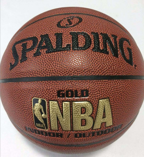Balon Basket Spalding Nba Gold N°7 Semi Cuero Co 38
