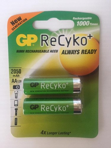 Baterias O Pilas Recargables Gp Recyko Doble Aa