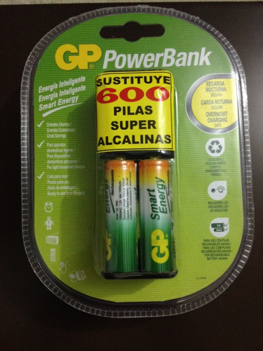 Cargador De Batería Gp Powerbank. Incluye 2 X Aa /mah