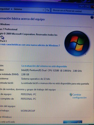 Cpu Computadora Lenovo Dual Core 2gb De Ram 160dd $70$.