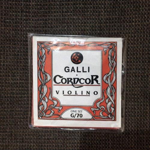 Set De Cuerdas Para Violín Galli Cordcor G/70 (6) 3x15