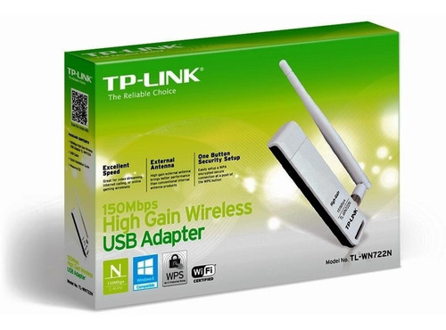 Adaptador Inalambrico Usb Wifi N 150mbps Tp-link Tl-wn722n