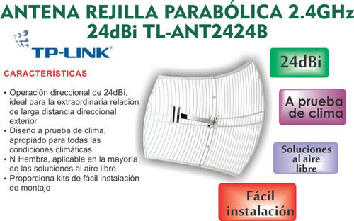 Antena Tp-link Tl-b Parabolica dbi