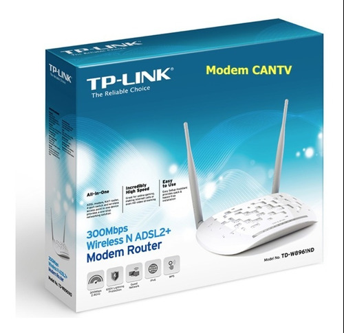 Módem Cantv Router Inalámbrico Adsl2+ N 300mbps Td-w