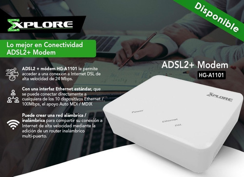 Modem Adsl2+ Explore Hg-a Para Aba De Cantv