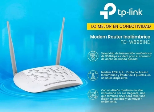 Modem Router Td-w Inalámbrico Adsl2+ Aba Wifi Internet